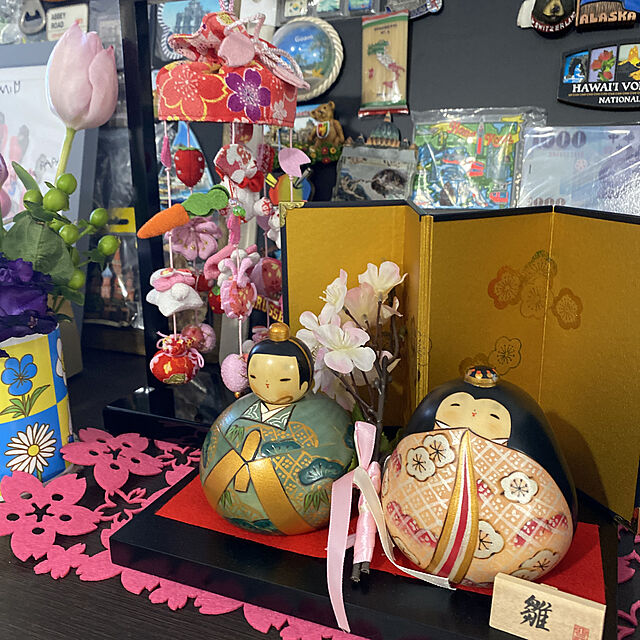 Mitochondrialの-日本のお土産にも人気日本製　民芸品　工芸品卯三郎作　こけし　雛祭り雛人形　平安雛セットの家具・インテリア写真