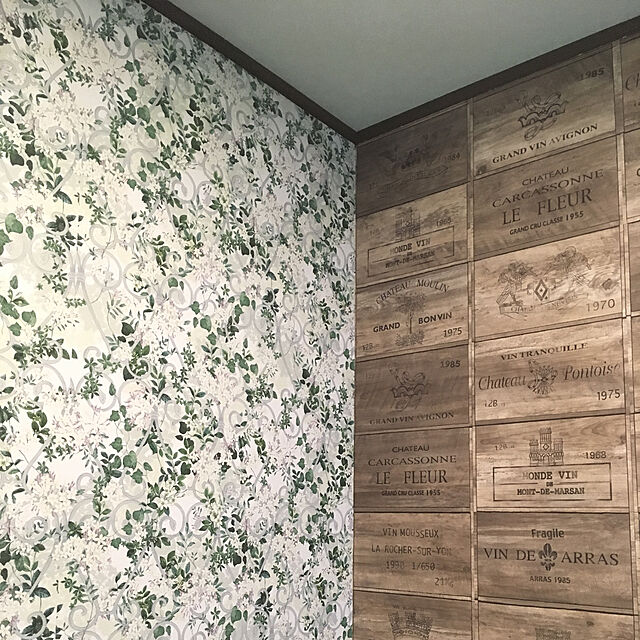 Satorahappyの-のり付き壁紙 花柄 壁紙 のり付き クロス リフォームの家具・インテリア写真