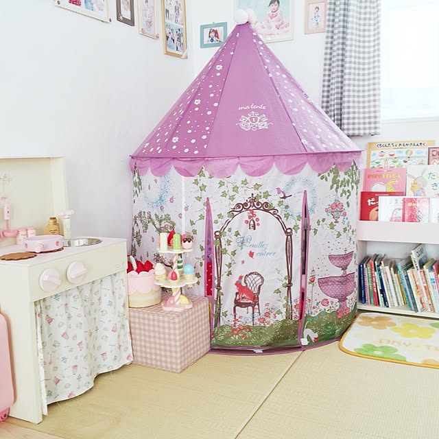 tiaraの-モンジャルダン キッズ テント MON JARDIN TENT ボール ハウス ままごと 室内 専用収納ケース付 ピンクの家具・インテリア写真