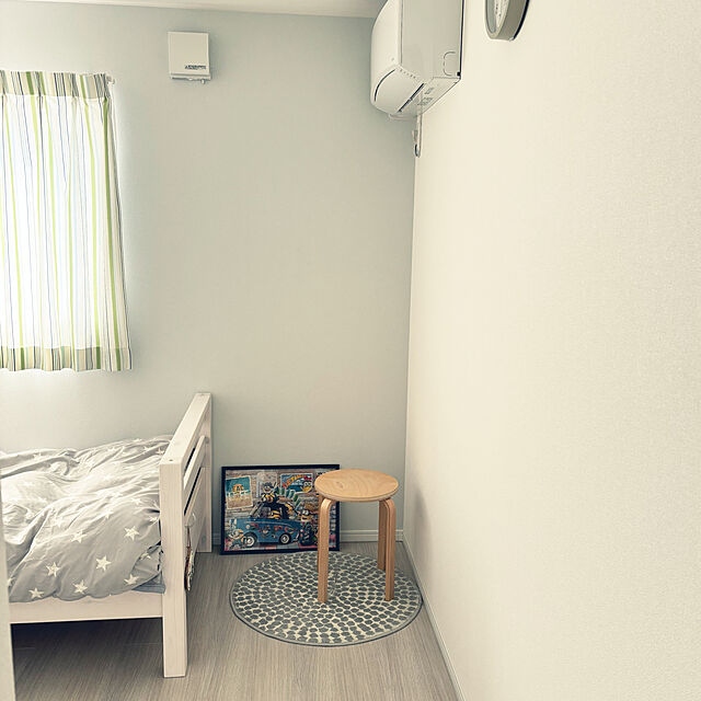 R.Kのニトリ-電波 静音秒針 掛け置き兼用時計(SW 直径26cm ホワイトウォッシュ 002FR) の家具・インテリア写真