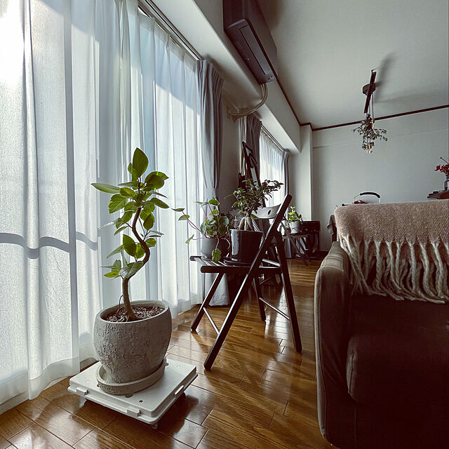 yasuyo66の無印良品-綿平織ソファ本体スリムアーム２シーター用カバー／ダークブラウンの家具・インテリア写真