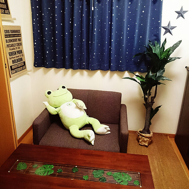 mikamikaのニトリ-（1枚入り）遮光1級カーテン(ステラ ブルー 100X200X1) の家具・インテリア写真