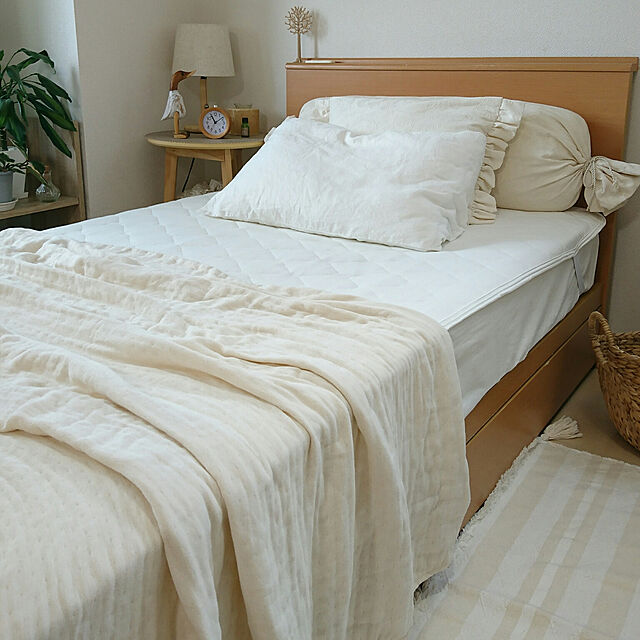 YuriYuriの-ガーゼケット 6重 シングル 日本製 綿100% 三河木綿 肌掛け おしゃれ オールシーズン 新生活の家具・インテリア写真