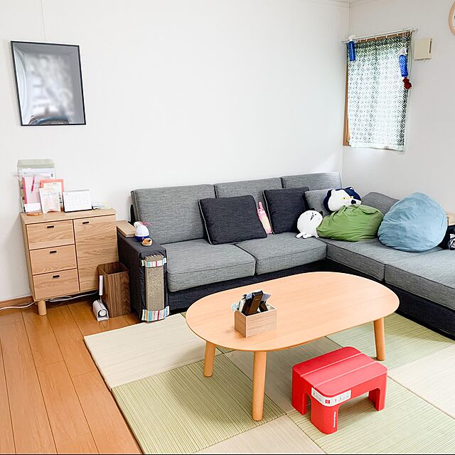 APOの暮らしの家具-【オールシーズン使える、楕円形のやさしい仕上げ】 フラットヒーター コタツテーブル UV塗装 楕円形 (ナチュラル)の家具・インテリア写真