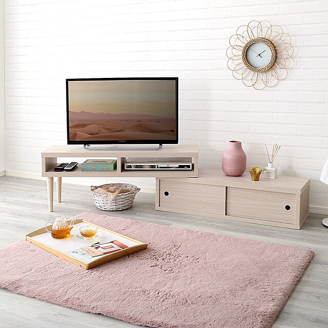 TKSK_の-【完成品】シンプルな伸縮式テレビ台 引き戸タイプの家具・インテリア写真