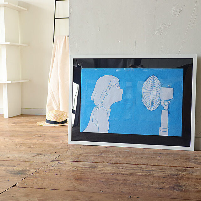 nunocoto-fabricの-ファブリックポスター：扇風機（水元さきの）の家具・インテリア写真