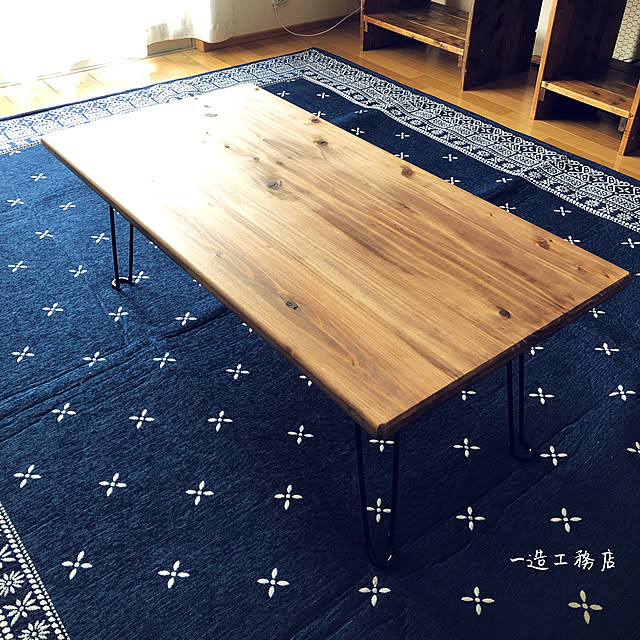 ichizo_builderの-ブルックリンスタイル折りたたみローテーブルの家具・インテリア写真
