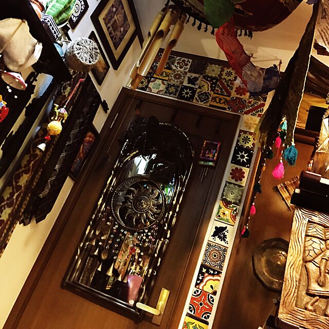 Hidekiの-玉川窯業 手描き絵 タイル モダン 約97×97×7mm TG-006 キッチン diy コースターの家具・インテリア写真