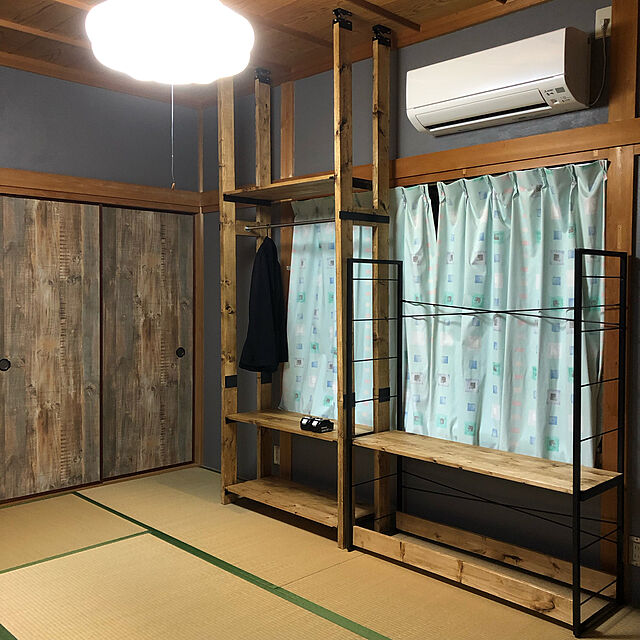 hashimaの-和気産業 Walist ウォリスト ツーバイ材用棚受金具4枚用 黒 WAT-023 356mm 2個（DIY 棚受け 金具 木材用）の家具・インテリア写真