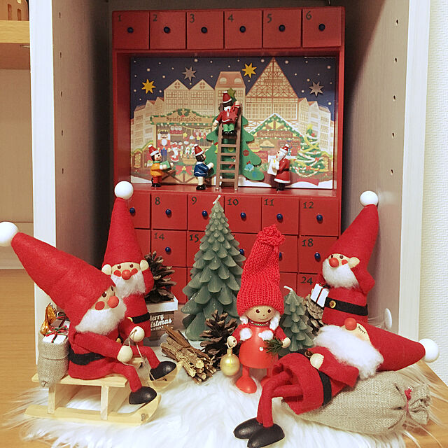 Tomomiの-NORDIKA nisse ノルディカ ニッセ 人形 寝ているサンタ サンタ サンタクロース クリスマス オブジェ 飾り 木製 北欧 雑貨 置物 プレゼント ギフトの家具・インテリア写真