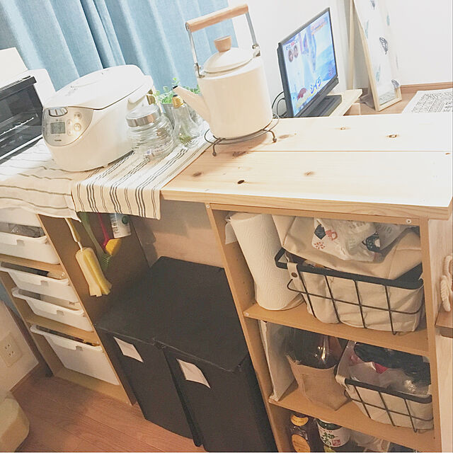 Misaのニトリ-カラーボックスカラボ ３段(NA) の家具・インテリア写真
