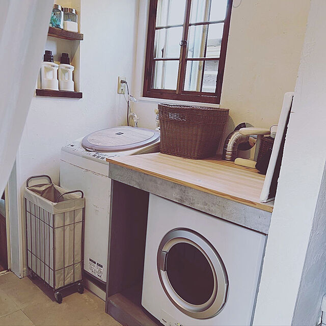 okeisanshimainomamaのBRID-【BRID/ブリッド】 Laundry SQUARE BASKET WITH CASTER 45L ランドリー スクエアバスケット 45Lの家具・インテリア写真