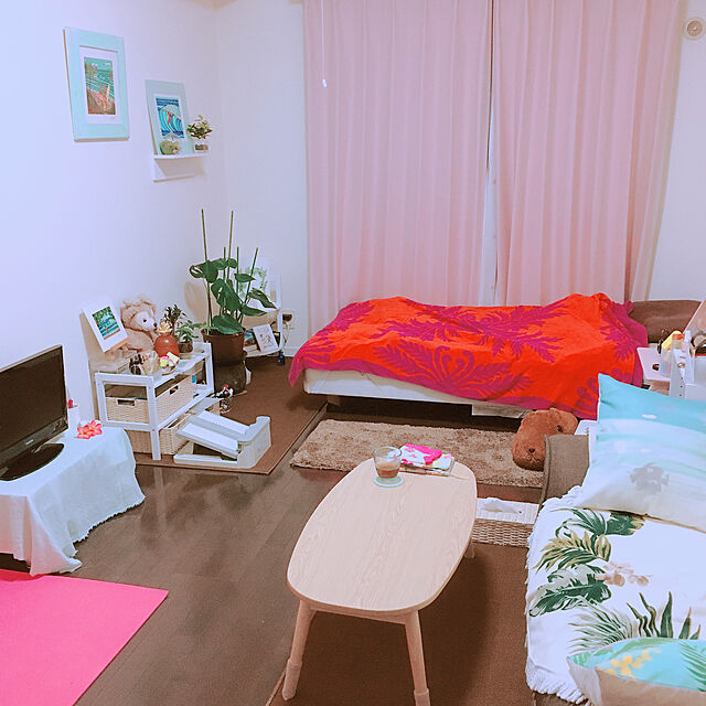 Malieのニトリ-クッションカバー(PTスカイリーフ) の家具・インテリア写真