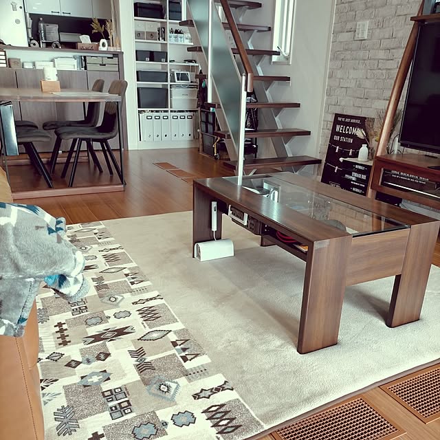 SACHIの-ローテーブル 木製 ガラス 北欧 ウォールナットの家具・インテリア写真