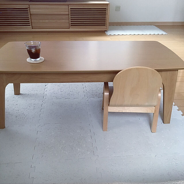 meiのニトリ-棚付きのテーブルになるこたつ(タナコタC 105 LBR) の家具・インテリア写真