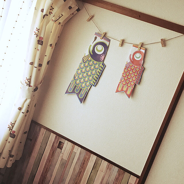 puri_mamaのニトリ-既製カーテン(ハリル 100X140X2) の家具・インテリア写真