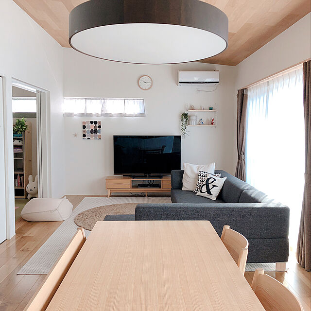 SUZUのニトリ-ビーズソファ 小 本体(Nストレッチ) の家具・インテリア写真