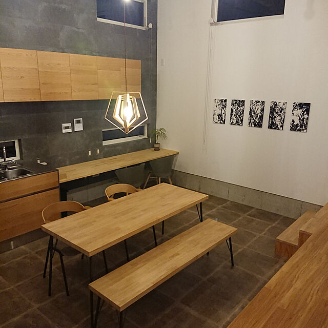hikaruの-システムキッチンオーク材／ウォールナット材の家具・インテリア写真