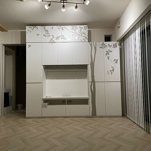 cyarcyanのニトリ-キャビネット(ポルテ 80DD WH) の家具・インテリア写真