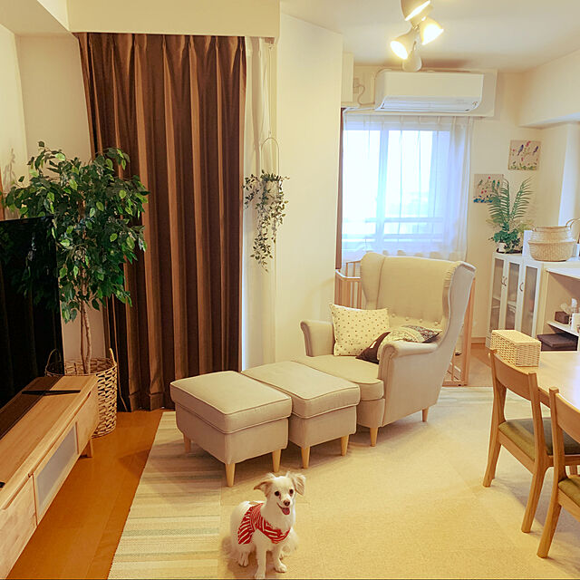 hakumaのニトリ-遮光1級カーテン(エスト ブラウン 100X200X2) の家具・インテリア写真