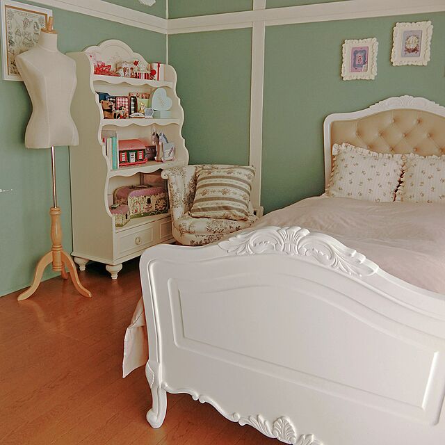 8nocoの-ベッド 【VIOLETTA】 RB-1660AW-S 木製 ベッドフレーム シングル 寝室の家具・インテリア写真