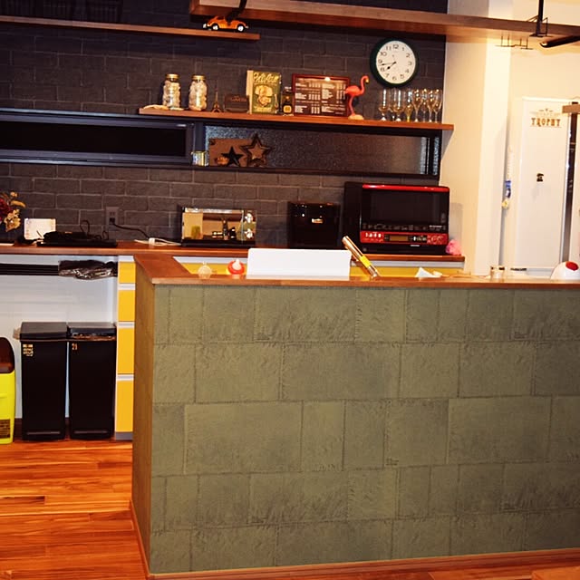 miのノア精密-NOA モーメンタム 電波掛け時計 グリーン W-636 GRの家具・インテリア写真