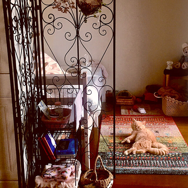 naokoの-イケヒコ ラグ カーペット マット トルコ製 輸入ラグ ウィルトン織 マリア RUG 約80×140cm グリーン #2334659の家具・インテリア写真
