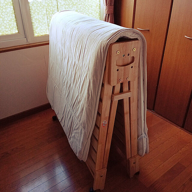 mahiro34の-【ベルメゾン】ひのきの折りたたみすのこベッド <ロータイプ/ハイタイプ>の家具・インテリア写真