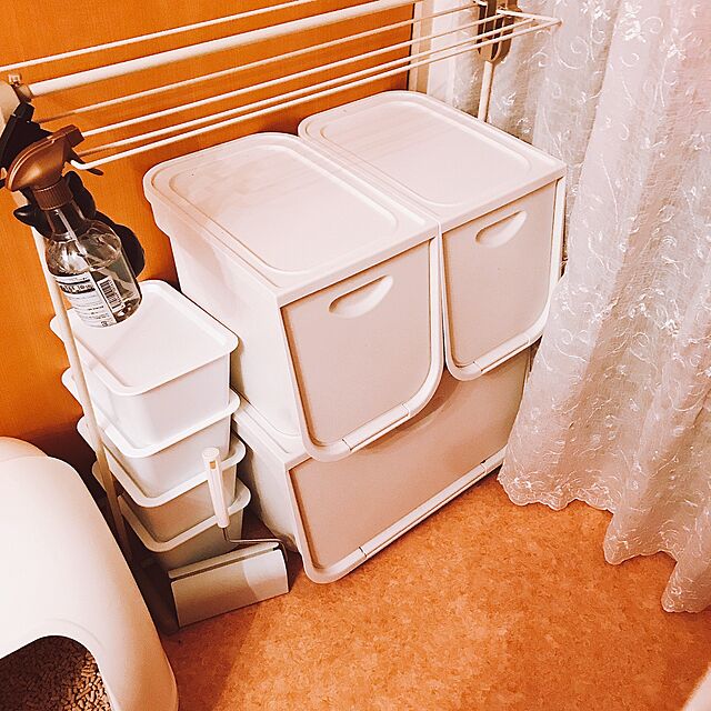 emikoのアイリスオーヤマ(IRIS OHYAMA)-アイリスオーヤマ フラップ ボックス Sサイズ 幅27×奥行42×高さ31.3cm イエロー FLP-Sの家具・インテリア写真
