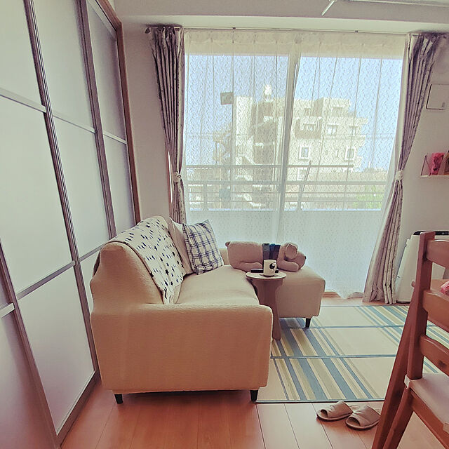 go-chanの-【FITS】オットマンカバー スツール オットマン カバー 足置きカバー ストレッチ 伸縮 洗える fits 2way フィット 生地 高級感の家具・インテリア写真