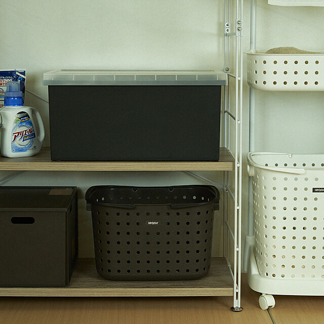 veryverymoccoのＪＥＪアステージ-レクエアランドリーバスケット 2段 日本製 ランドリーラック おしゃれ 収納ボックスの家具・インテリア写真