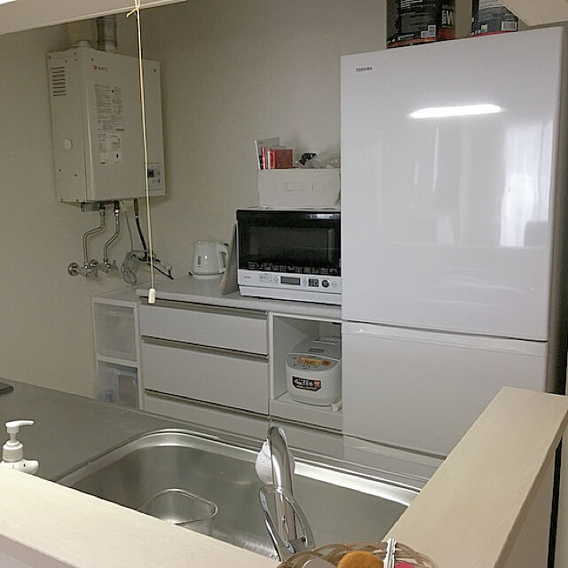 srynzwのニトリ-キッチンカウンター(アルミナ2 100CT WH) の家具・インテリア写真