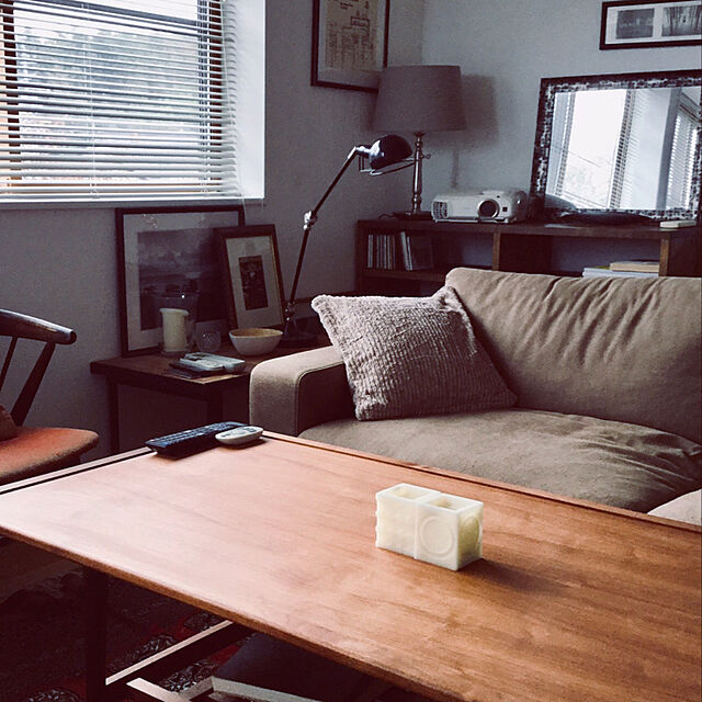shijiminの無印良品-綿コーデュロイクッションカバー／アイボリー ベージュの家具・インテリア写真