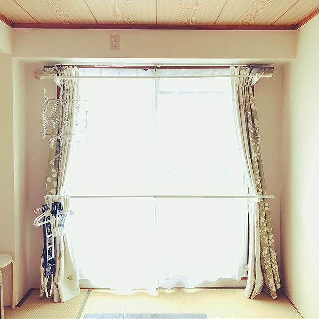 iK...のアイリスオーヤマ-アイリスオーヤマ 洗濯物干し 窓枠物干し 省スペース コンパクト 約4人用 高さ約190~260cm MW-260NR ホワイトの家具・インテリア写真