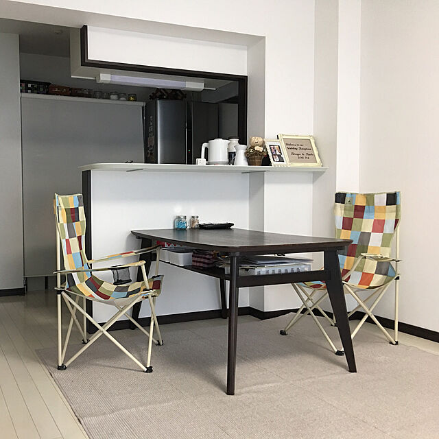taekoのニトリ-リビングダイニングテーブル(ロイズ DBR) の家具・インテリア写真