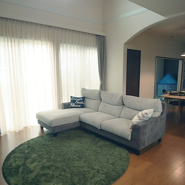 yukalily_shinoのニトリ-クッションカバー(WAボーダー) の家具・インテリア写真