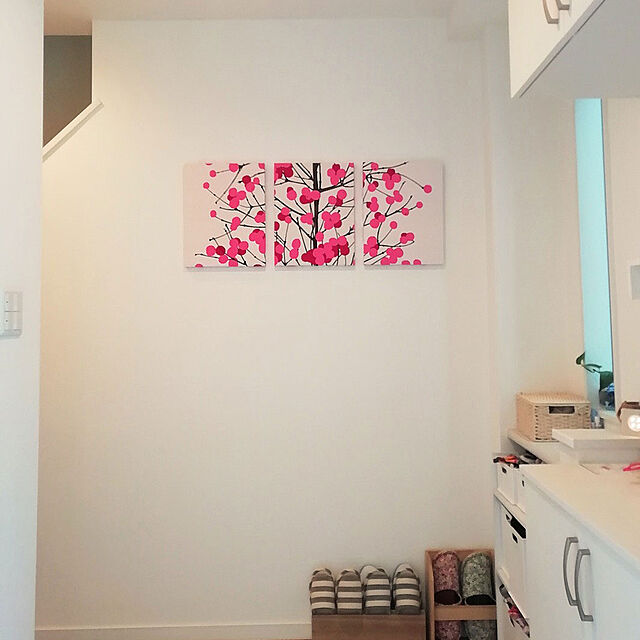 wakuwaku_curtainの-ファブリックパネル 3枚セット マリメッコ 北欧 ルミマルヤ 32×41cm marimekko おしゃれ かわいい ファブリックボード ウォールパネル 生地 ギフト グリーン ピンク グレーの家具・インテリア写真
