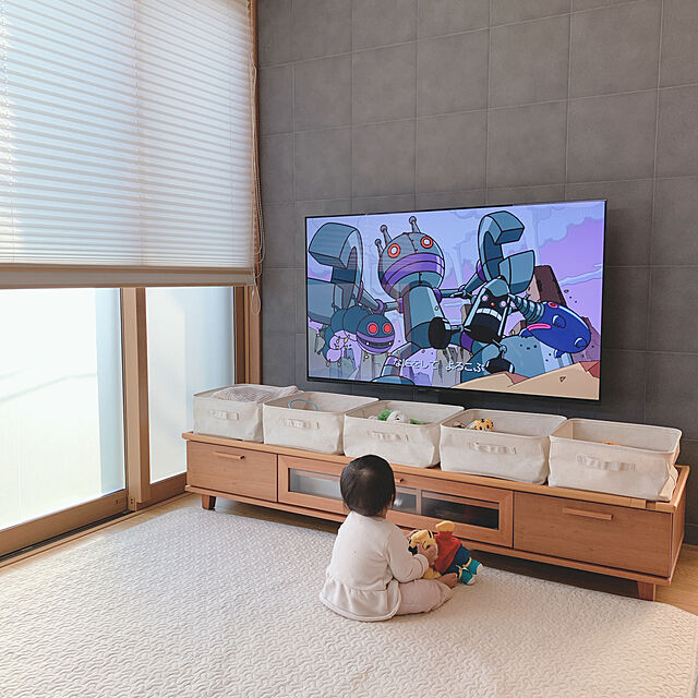 shiranuiの無印良品-【無印良品 公式】ポリエステル綿麻混　ソフトボックス　角型　小 約幅35×奥行35×高さ16cmの家具・インテリア写真