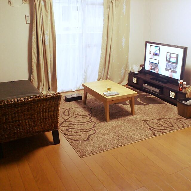Kaoruの-【在庫処分】 センターテーブル 伸縮 幅100 125 150cm ウォールナット/ナチュラル/ホワイト TBL500285の家具・インテリア写真