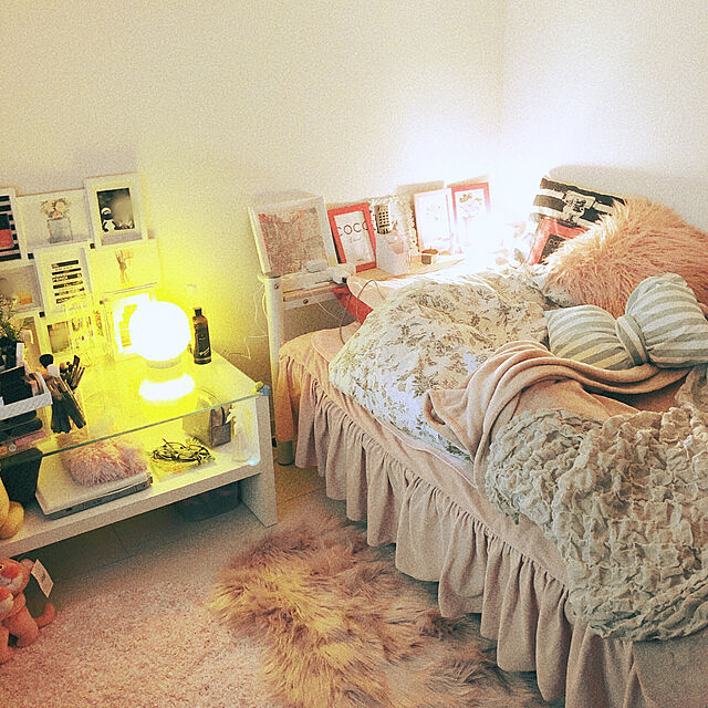 MiMi394の-ラグ ラグマット ファーモラグ ピンク 900×500の家具・インテリア写真
