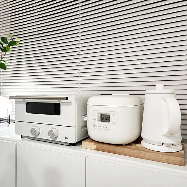 asokosamaの無印良品-【無印良品 公式】しゃもじ置き付き炊飯器 3合 型番：MJ‐RC3A3の家具・インテリア写真