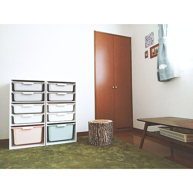 mayuのニトリ-遮光2級カーテン(ルーボ ブルー 100X140X2) の家具・インテリア写真