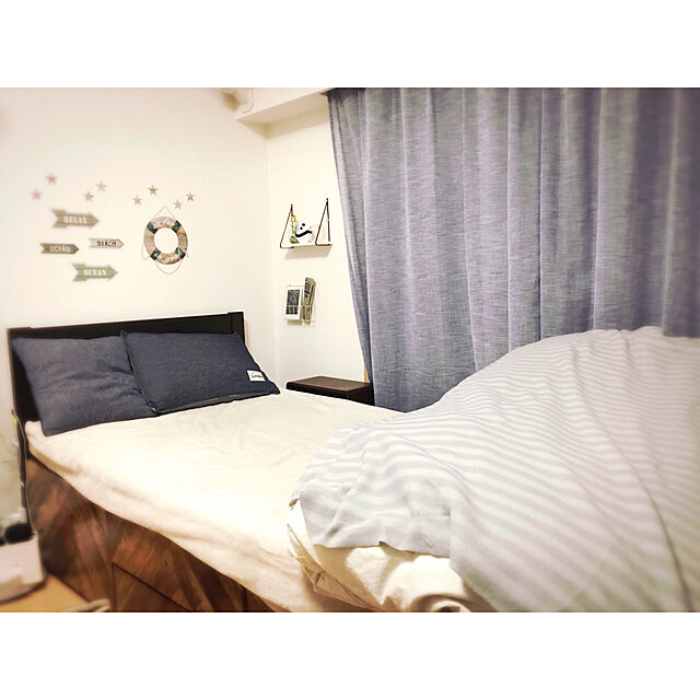 Miraiのニトリ-ダブルベッドフレーム(ベルタ3 MBR/カレンチェスト40) の家具・インテリア写真