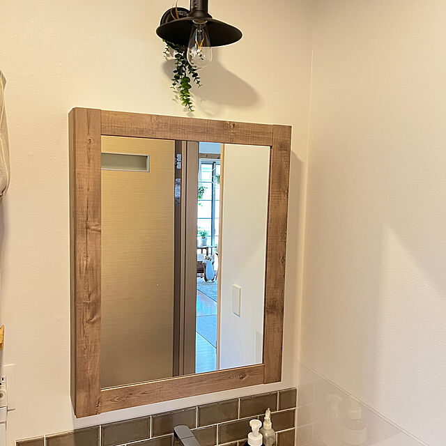 natsumiの-化粧鏡 幅600mm 木枠1面鏡 洗面化粧台 TOTO ドレーナ（drena）の家具・インテリア写真