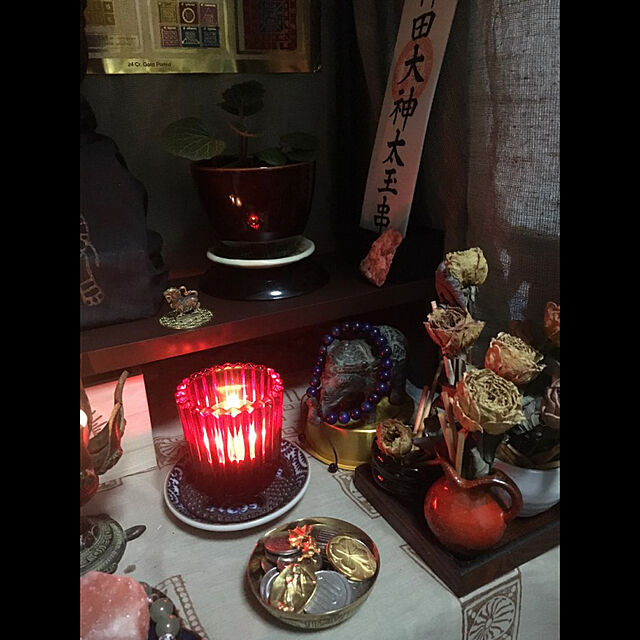 Menandrosの-キャンドルホルダー ソレイユ レッド アロマキャンドル用キャンドルグラス カメヤマの家具・インテリア写真