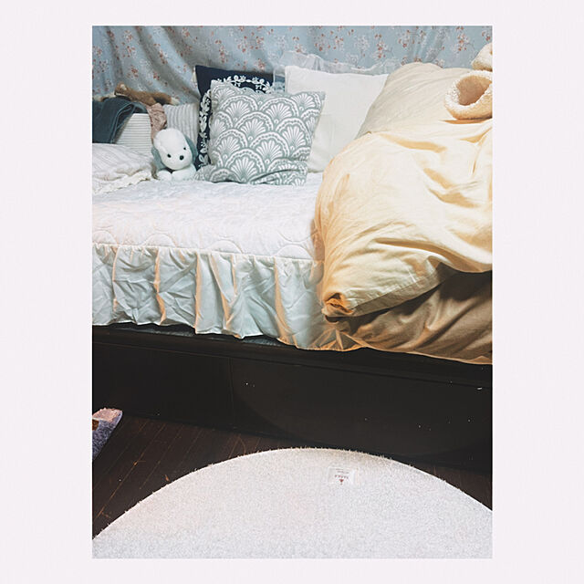 kimiのニトリ-【デコホーム商品】クッションカバー(LNフリル SC237 45×45cm) の家具・インテリア写真