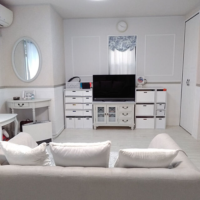 marika5のニトリ-カラーボックス Nカラボ ワイド3段(ホワイトウォッシュ) の家具・インテリア写真