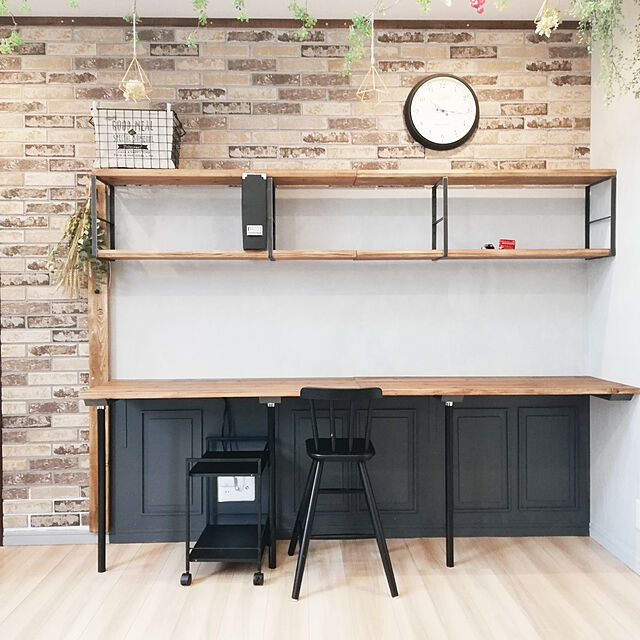 wisteriaのニトリ-ワイヤーバスケット(フリカ ハーフ BK) の家具・インテリア写真