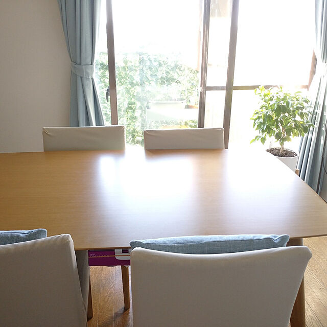 sakiのニトリ-遮光2級カーテン(スロウ ターコイズブルー 100X178X2) の家具・インテリア写真