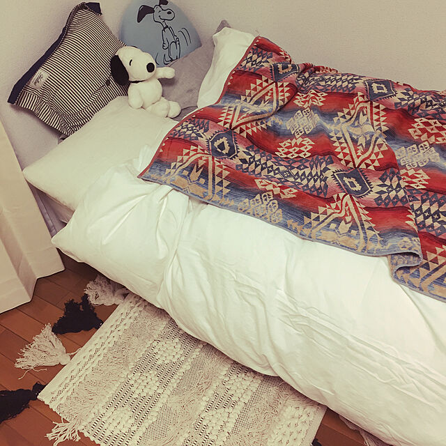 ryokoの無印良品-オーガニックコットン洗いざらし掛ふとんカバー・Ｑ／生成 Ｑ／生成の家具・インテリア写真
